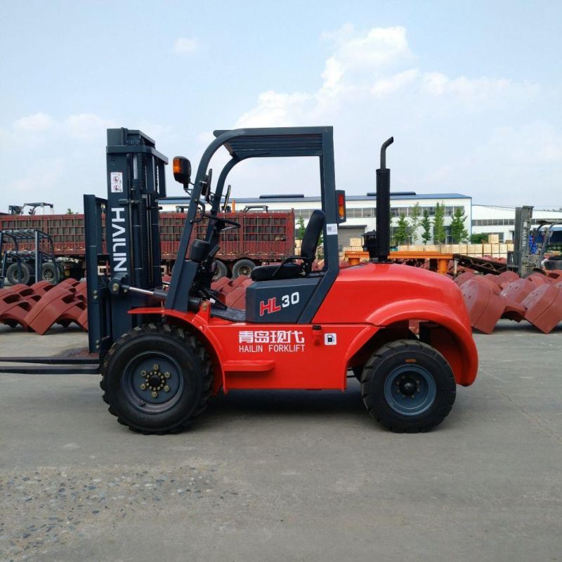 Rough Terrain Forklift 3.5ton, 2 Wheel Drived, Japanese Engine off Road Forklift Diesel Forklift Gasoline Forklift LPG Forklift Dual Fuel Forklift