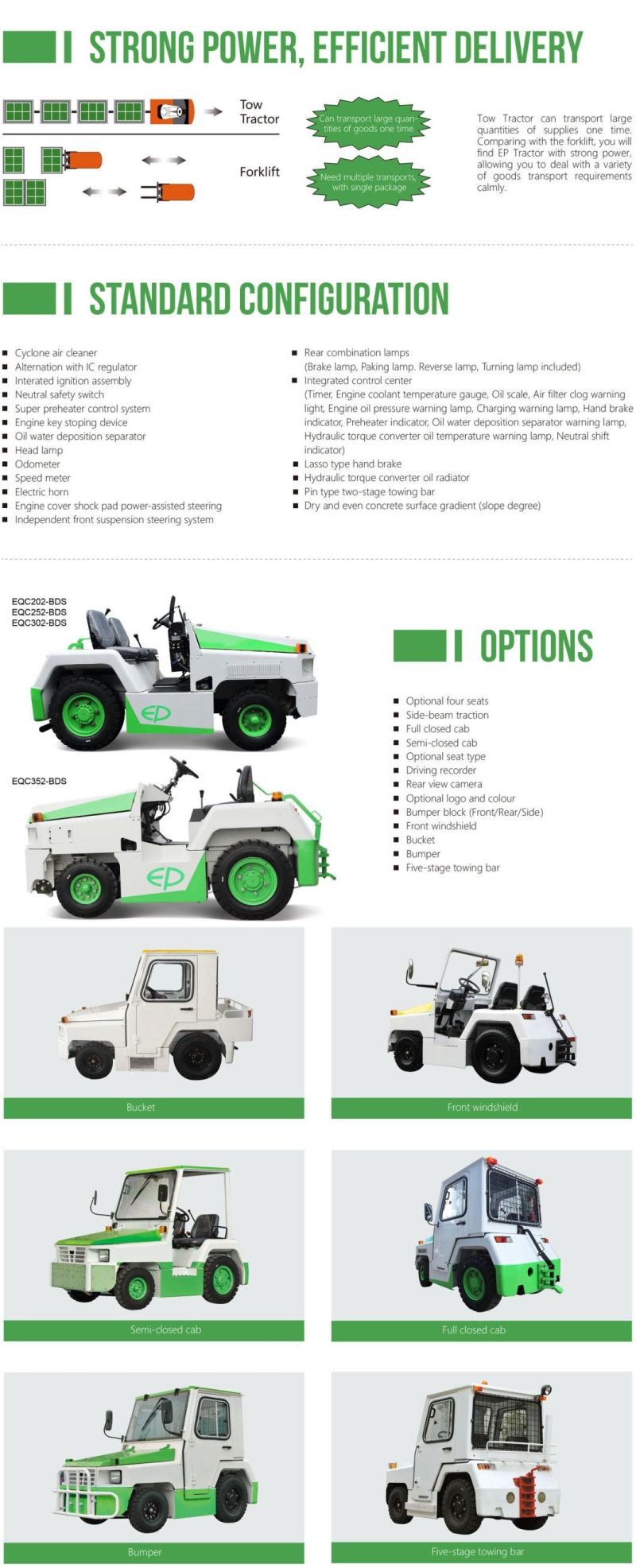 2.5 Ton Diesel Engine Powered Aviation Baggage/Luggage Towing Tractor