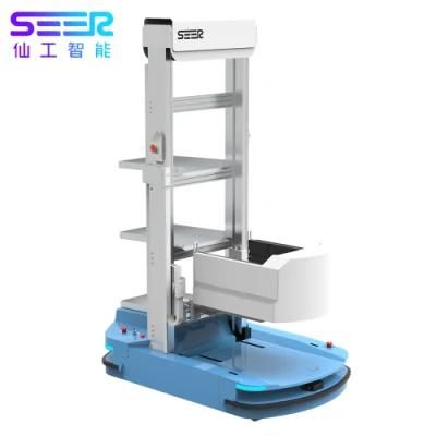 2022 New Brand Electric Stacker 1.2t 1.5t with Legs 3m 3.3m 3.5m Lifting DC Power Stacker