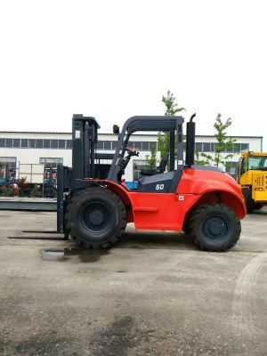 5ton Rough All Terrain off Road Forklift with Container Mast