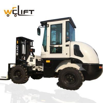Welift 3t Rough Terrain Forklift Manufactory with Attachments