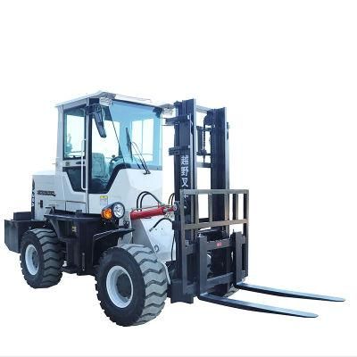 Hydraulic off Road Telescopic 3 Ton Four Wheel Drive Diesel Rough Terrain Forklift