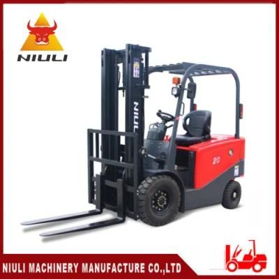 Niuli 48V Battery Operated 2 Ton 2000kg Electric Forklift Truck