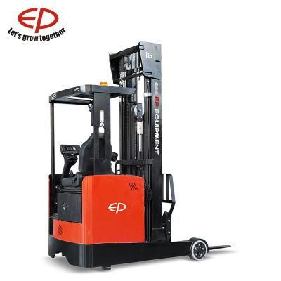 Ep New AC Electric Heavy Duty Reach Truck Sit-on Forklift High Mast Truck Reach Stacker Forklift Truck Comfortable and Safe Operation
