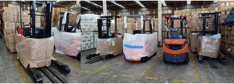 Hot Sale 1t Seated Type Electric Reach Stacker Forklift Truck in China