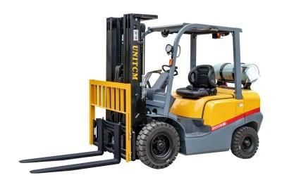 China 2500kg Counterbalanced Hydraulic Transmisson LPG/Gas/Gasoline Forklift Truck