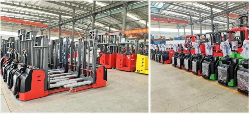 1500kg Electric Battery Reach Truck Stacker with Three Mast