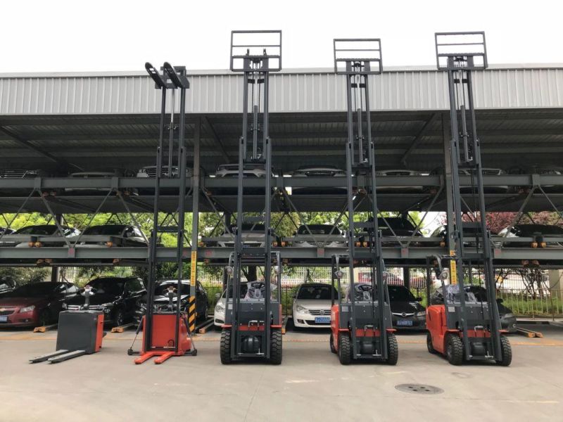 1.5 Ton with American Curtis Controller1.5 Ton 1.6 Ton 2 Ton 1.8 Ton 3 Stage Mast Four Wheel Electric Forklift with AC Motor 3t