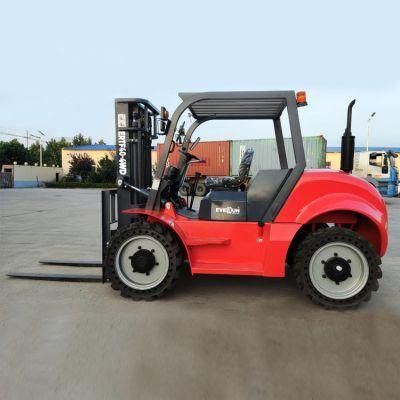 Everun Ertf40-4WD 4t CE Approved New Design Articulated Diesel Forklift with Factory Price