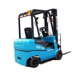 Mini 4-Wheel Littum Battery Operated Forklift Truck 1500kg Free Lift