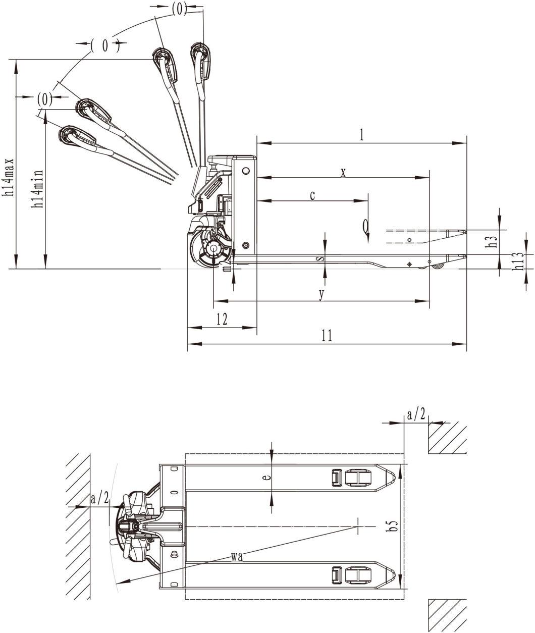 Full Electric Pallet Truck Lithium Power Pallet Jack 1500kg Capacity