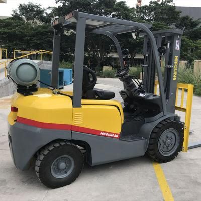 China LPG Forklift Side Shifter Cylinders 3 Ton LPG Gas Forklift Truck