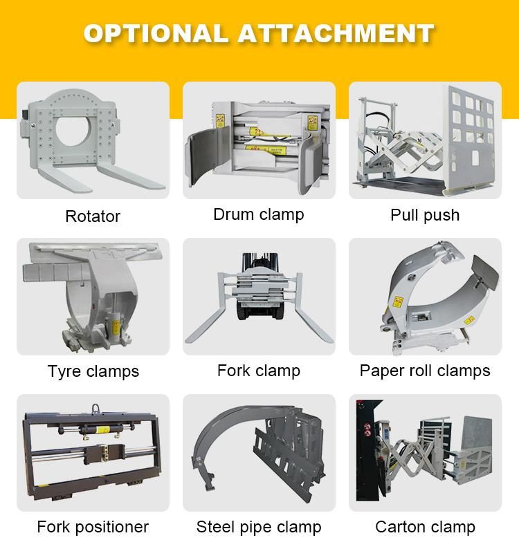 Ltmg 3000kg Forklift Truck Paper Roll Clamp Drum Clamps Block Clamp Rotators 2t 3t 5t Diesel Forklift with Multi Attachments