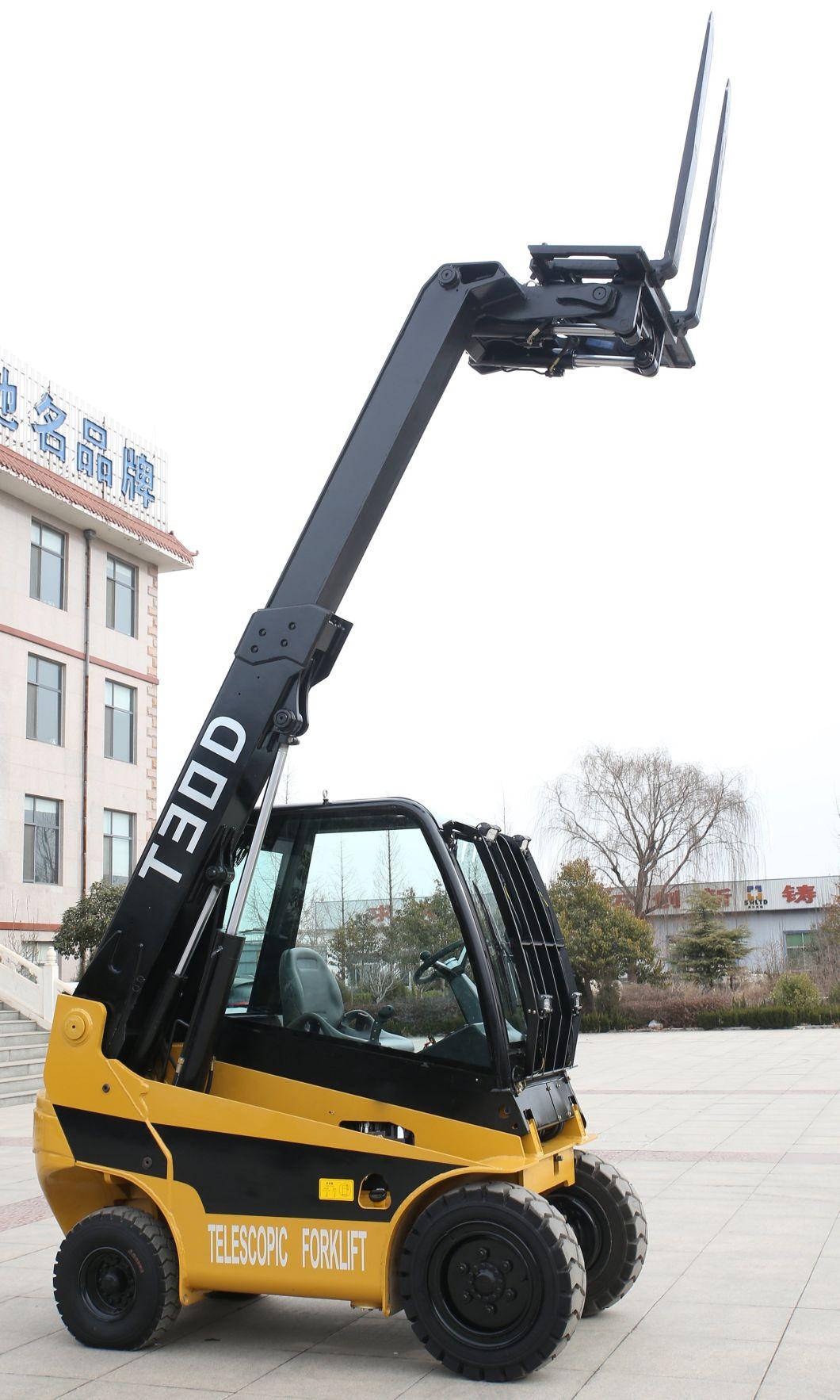 China Welift 3.0ton Telescopic Boom Forklift with Snow Blade and or Bucket 2WD Telehandler