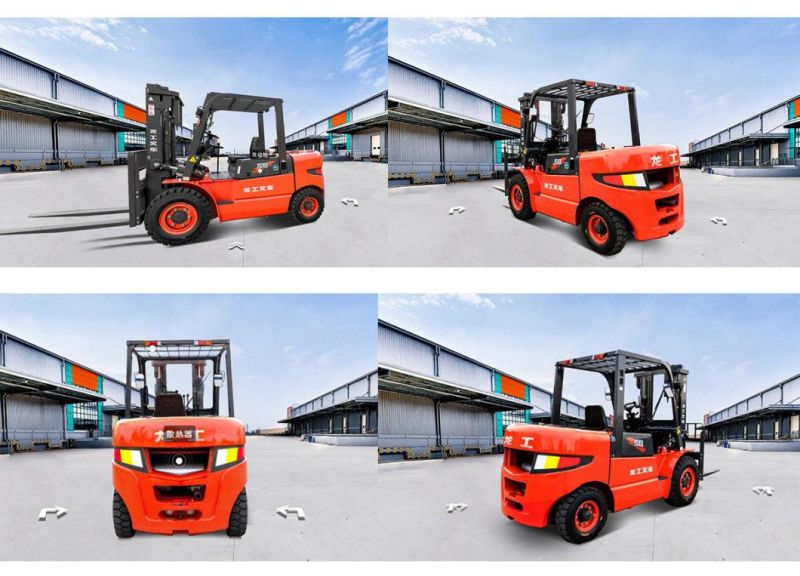 China Supplier 4000/4500/5000 (Kg) Diesel Forklift Rough Terrain Forklifts Loader