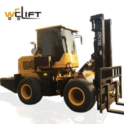 Welift 5ton 6ton 10ton 4X4 Hydraulic 3m 4m 6m Lifting Height Rough Terrain Diesel Forklift