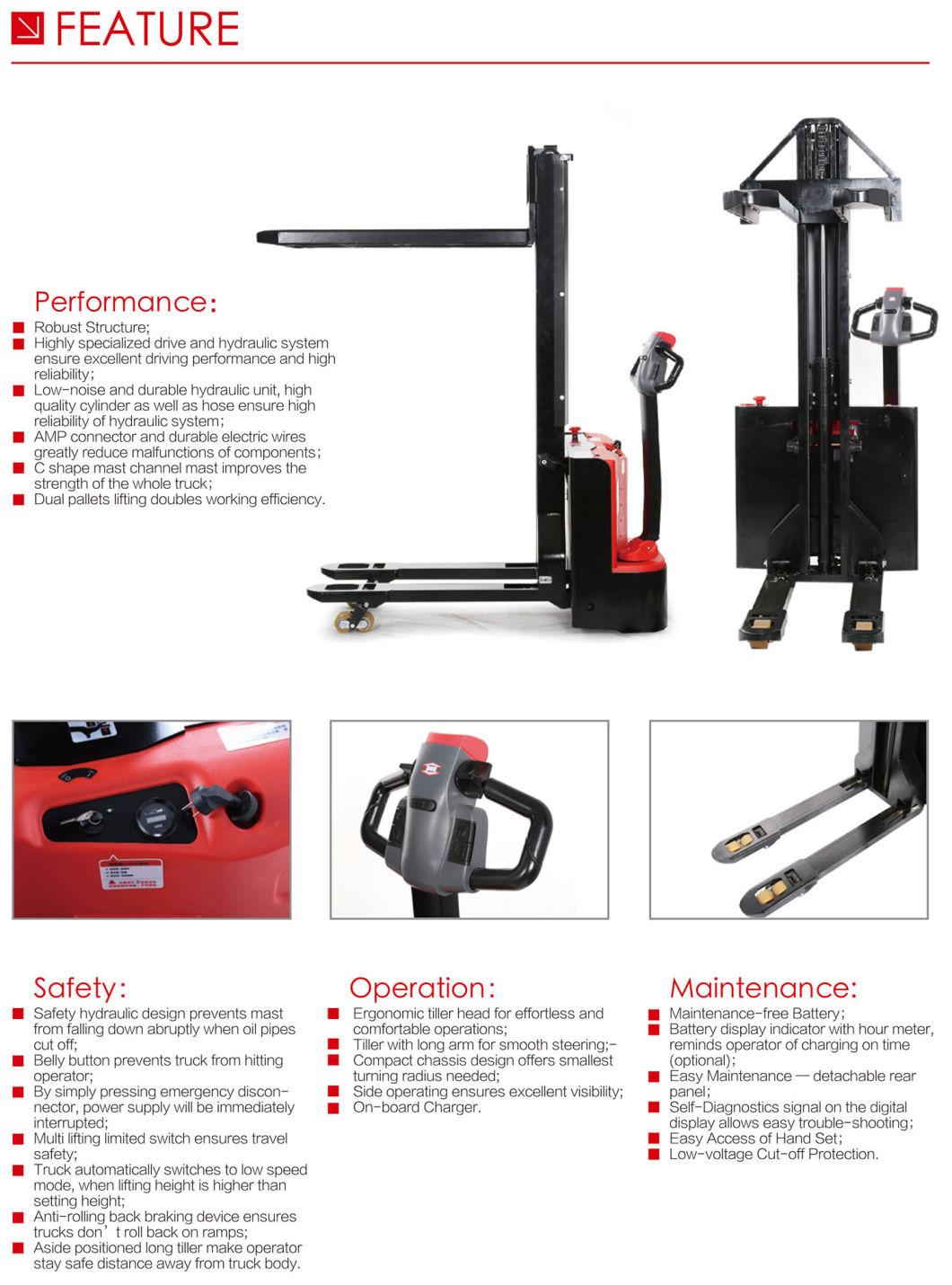 1.2t Nomo Mast Electric Stacker with Initial Lift