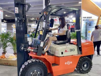 Order Picker Construction Four Wheel Countbalance Balance Warehouse Heavy Diesel Forklift Truck (CPCD)