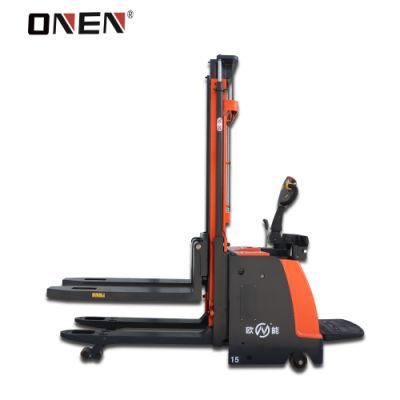 1500/2000 Kg Loading Capacity Standing Electric Pallet Stacker with CE ISO