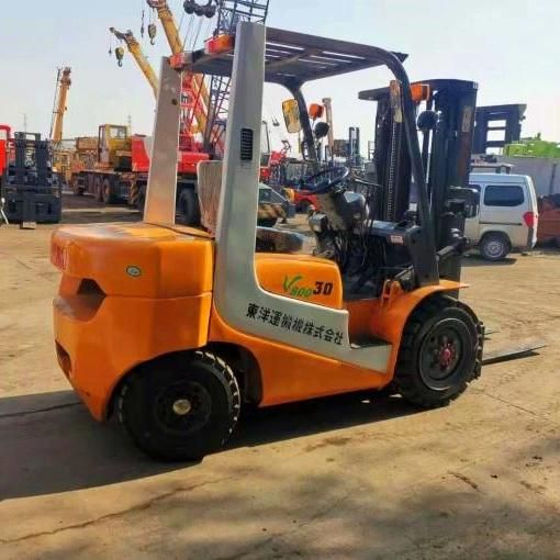 Original Japan Used Tcm30 3ton Diesel Engine Forklift Side Shifting 5t Second Hand Forklift Supplier