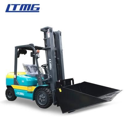 Ltmg Mini 3 Ton Diesel Forklift with Customized Hinged Bucket