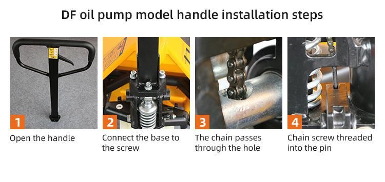 2000kg Stainless Steel Pallet Truck with Thick Fork Hand Pallet Jack