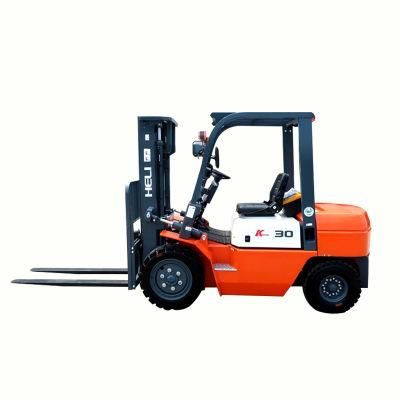 Heli Official Manufacturer 3 Ton Diesel Forklift Cpcd30 with Isuzu Engine and 2 Stage 3 Meters Mast