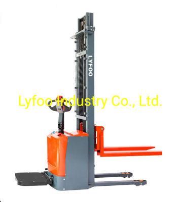 2000kg 3m Electric Stacker Reach Fork Truck Rider Stacker