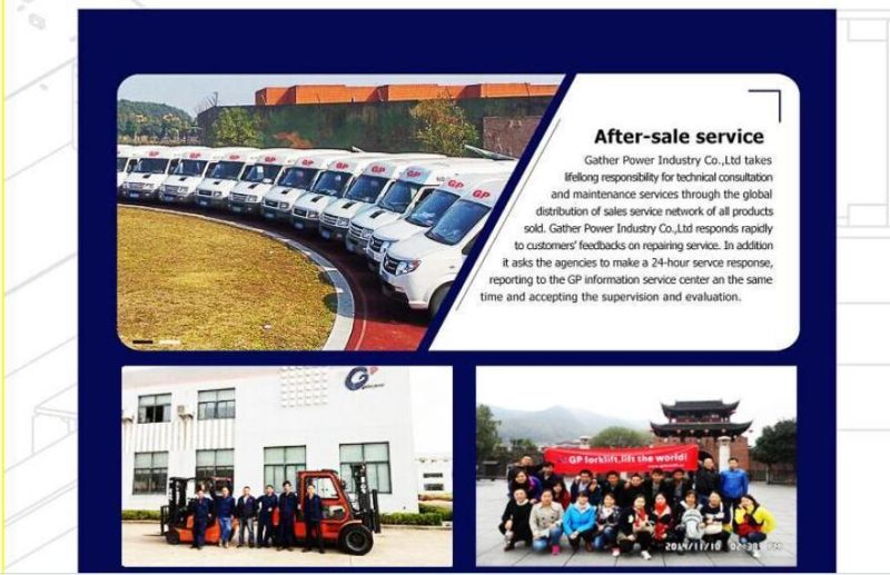 Hot Sale Gp Brand High Quality 3 Way Forklift with Battery (ETT10)