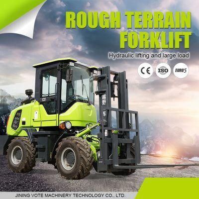 3.5 Ton 5 Ton off Road Rough Terrain Forklift 4WD Terrain Forklift with CE Certified