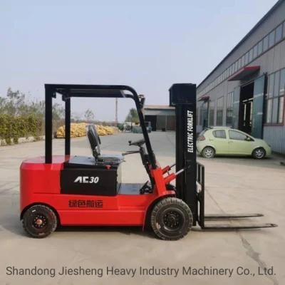 2t 3 M Portable Material Carrier Four-Fulcrum Counterbalance Electric Truck Stacker Lifter Forklift