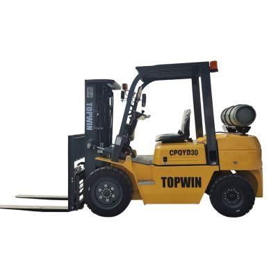Small Gasoline LPG Forklift with 3-Stage Mast
