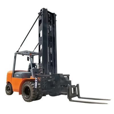 Triple Mast 6m Lift Height 5ton Diesel Forklift with 3-Way Stacker Attachment