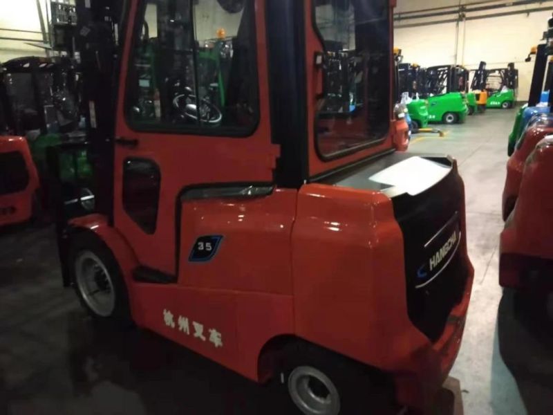 Hangcha Cpcd35 3.5 Ton Diesel 4 Wheel Forklift with Cabin for Sale