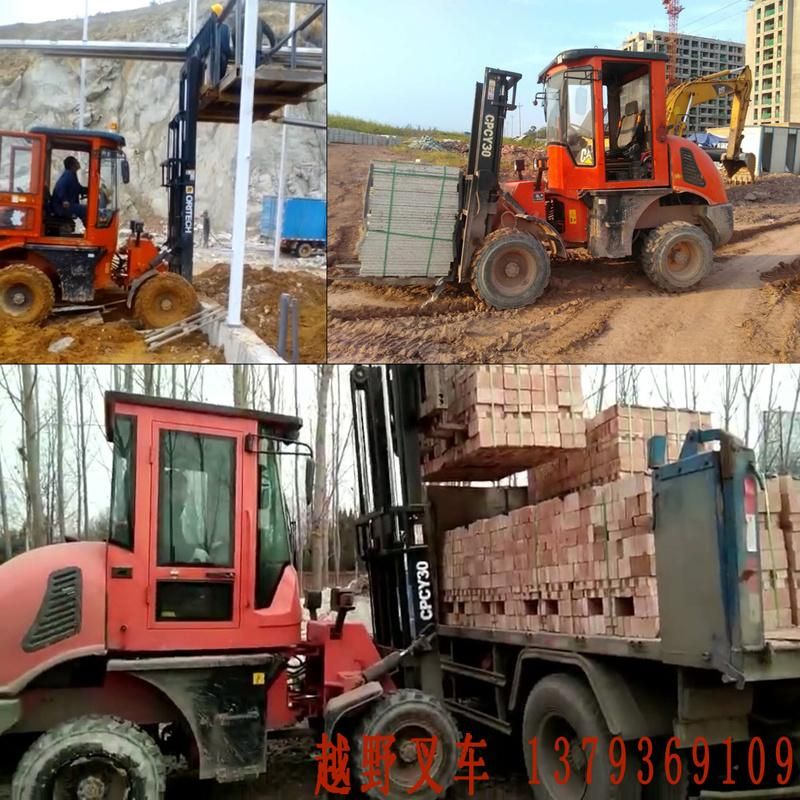 3ton All Rough Terrain Forklift White.