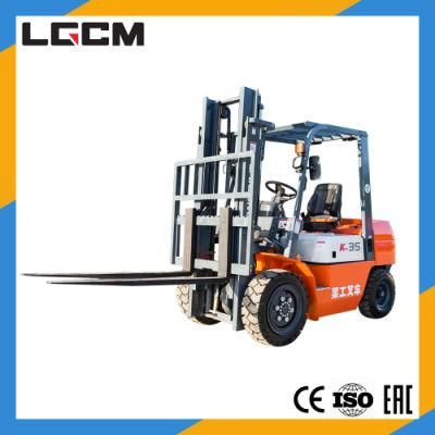 Lgcm OEM Cheap Price 3500kg Four Wheels Diesel Truck Forklift