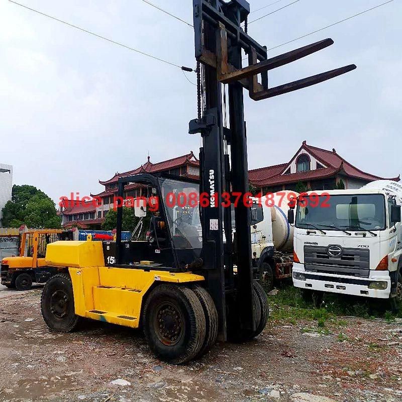 15ton Japan Used Komatsu Fd150 Heavy Duty Diesel Forklift for Sale