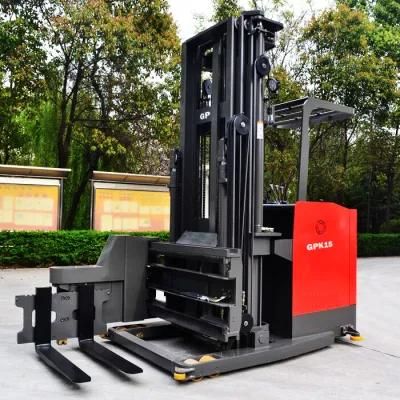 Gp Brand High Quality 1.0t/1.2t/1.5t Stand-on 3 Way Electric Forklift Truck with Lifting Height4-8m (ETT12-65)
