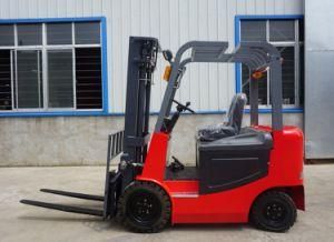 Four Wheels Battery Powered Electric Forklift Truck with Charger