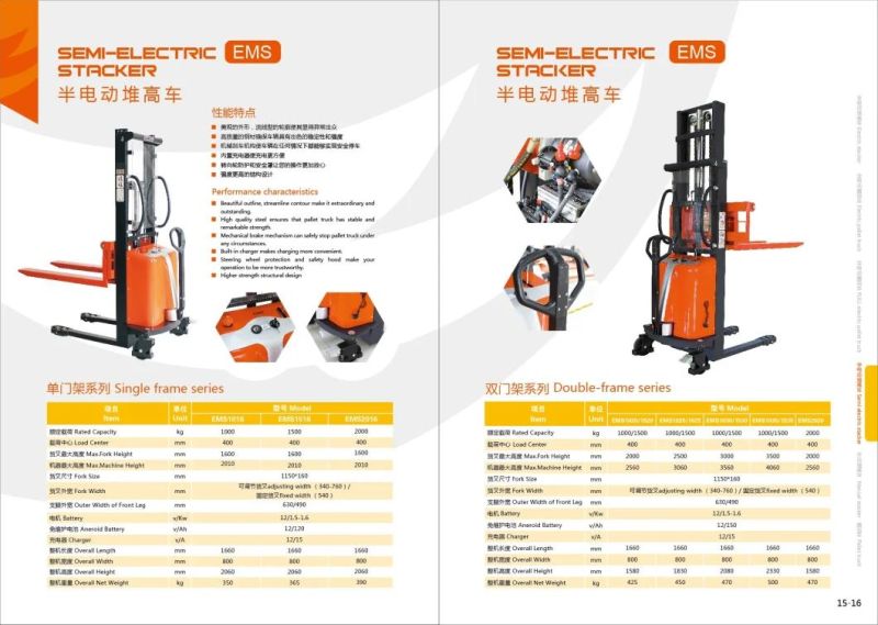 Semi Electric Stacker Forklift