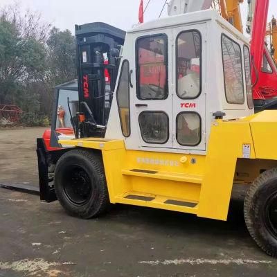 Heavy Duty Diesel Forklift Sideshift Device 10t Tcm Fd100z Second Hand Forklift Japan Isuzu Engine 15t Fd150 Used Forklift