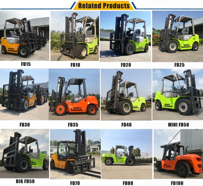 Diesel Gas GLP Petrol Forklift 2500kg Carretilla Elevadora Grua Horquilla