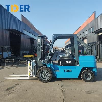 Chinese Engine New Tder Fork Lift Truck Forklift Diesel Fd40