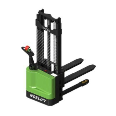Fashion and Attractive Green Color Well Suited with Elegant Appearance Electric Pallet Stacker
