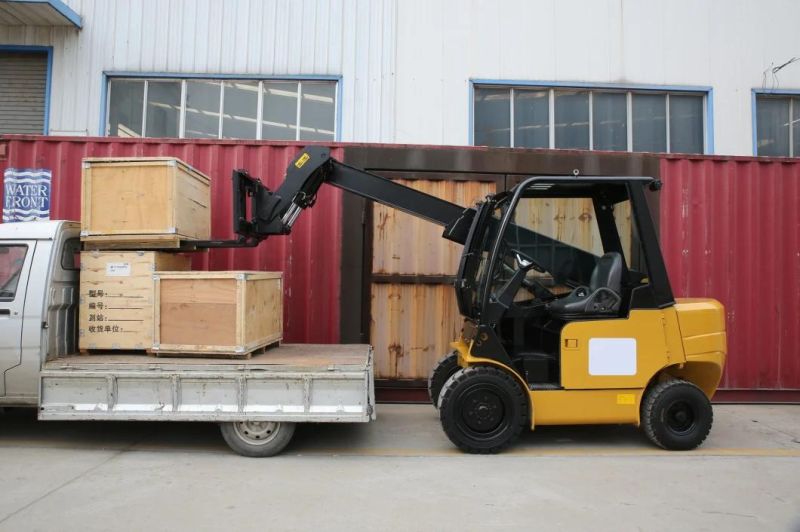 3t Compact Structure Telescopic Forklift 2WD Telehandler Manufacture with Loader Bucket