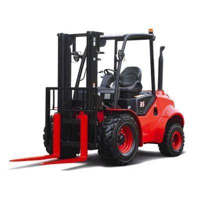 New Mini 3-6t Small Four Wheel Environmentally Friendly Electric Diesel Powered Empilhadeira De Terreno Forklift