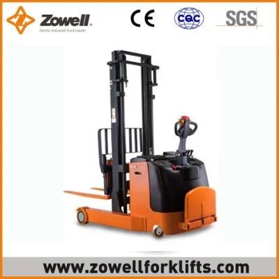 High Quality 1.5ton 2ton 2.5m Lifting Height Electric Forklift Reach Truck Stacker