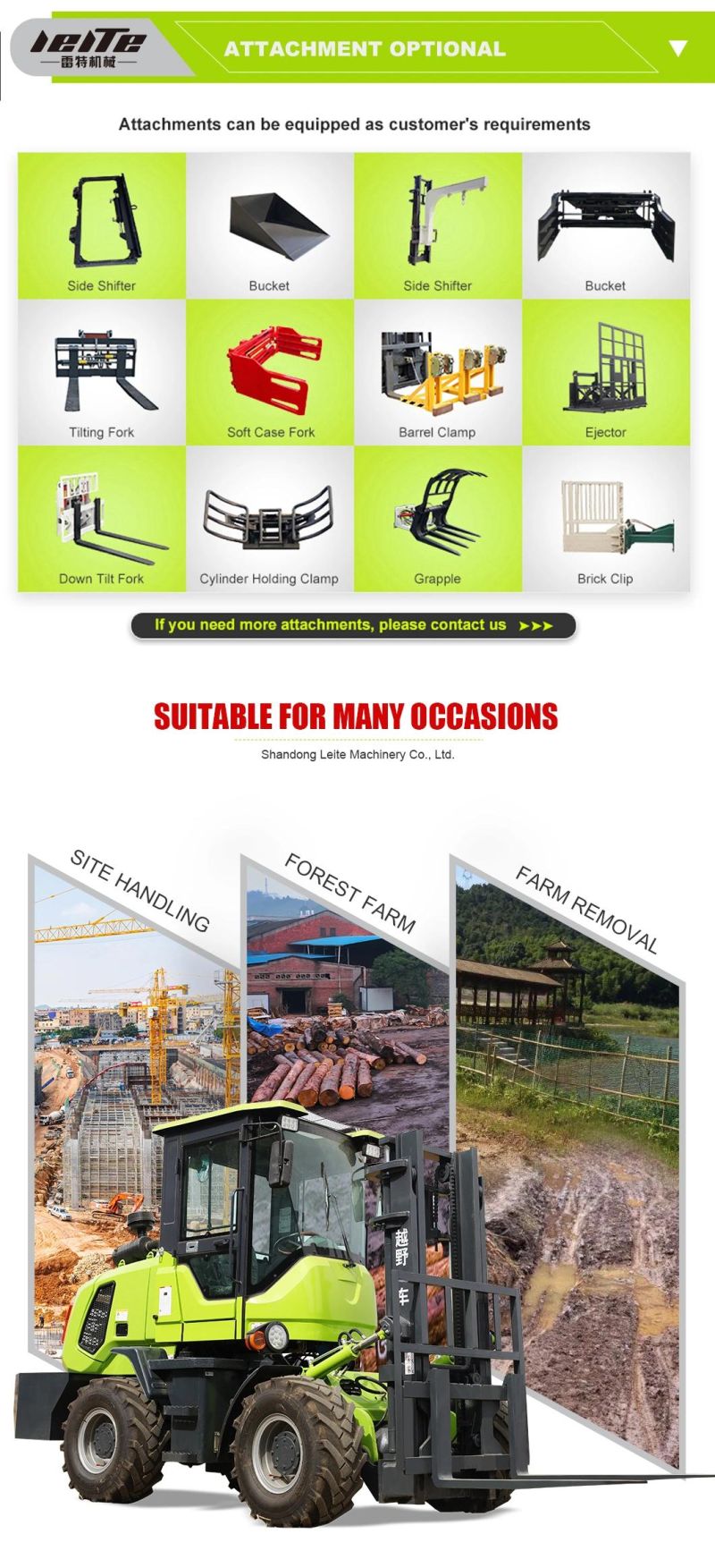 Factory Direct Sales One off-Road Forklift Closed-Driving Forklift off-Road Forklift 3 Tons 5 Tons
