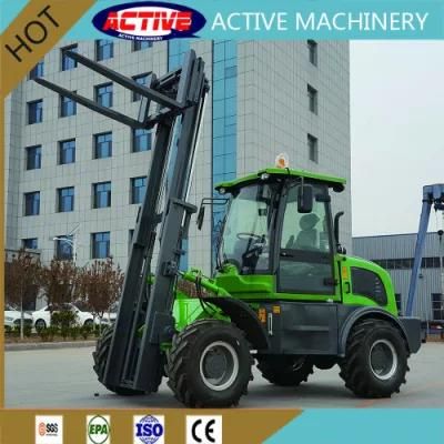 CPC30 Off-Road 3 Ton Diesel Forklift with Four Wheel Drive and Competetive Price for Sale