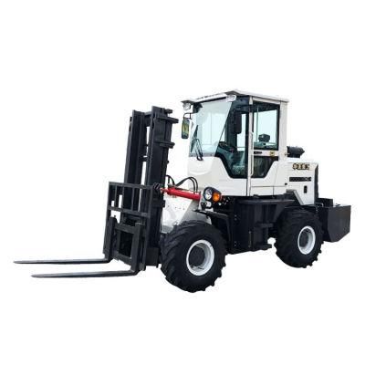 Diesel New Huaya China 4 off Road 4X4 4000 Kg Forklift OEM FT4*4A